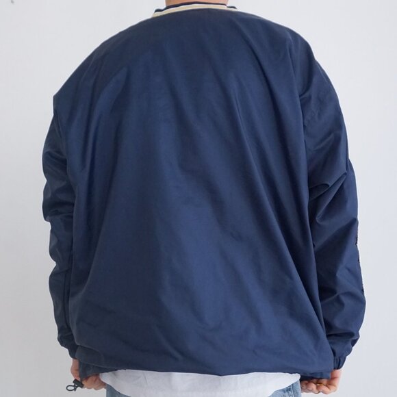 VTG '90S Notre Dame U Steve & Berry's Navy Gold Nylon Windbreaker Jacket XL - Picture 2 of 10